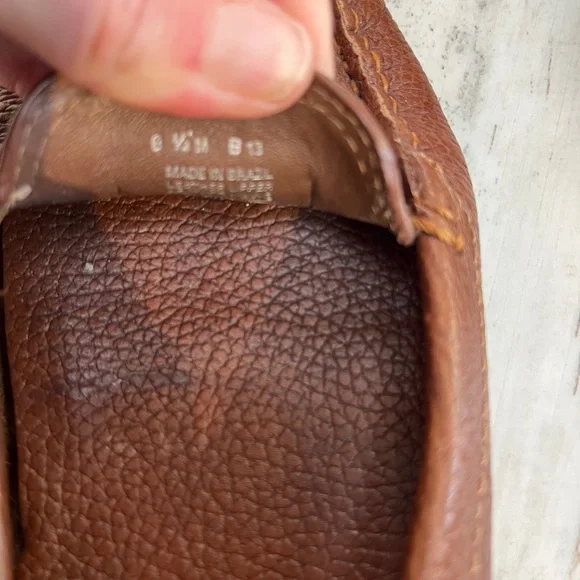 Tory Burch Ludlow Brown Pebbled Leather Driving Loafers - Size 8.5 - Picture 10 of 16